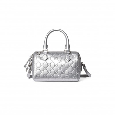 GUCCI GG EMBLEM SMALL BOSTON BAG 848889 (20.5*14*11.5cm)